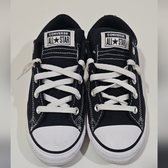 Converse Chuck Taylor All Star High Street Low Top Sneakers Size 3 Black White - Picture 2 of 9